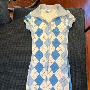 Light Blue Argyle plaid pattern Princess Polly Dress